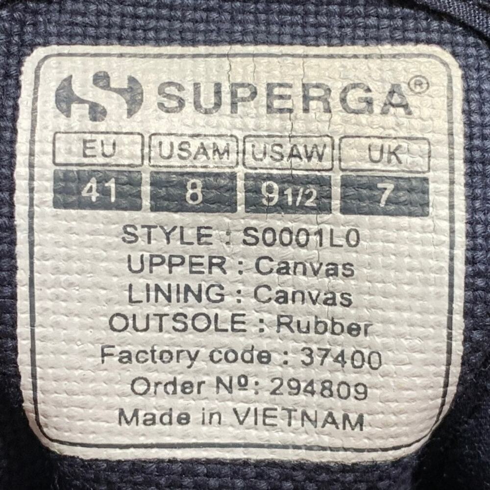🔴 SUPERGA 2790 PLATFORM Women`s Size 9.5 Navy Blue White Walking Shoes S0001L0 - Picture 9 of 9